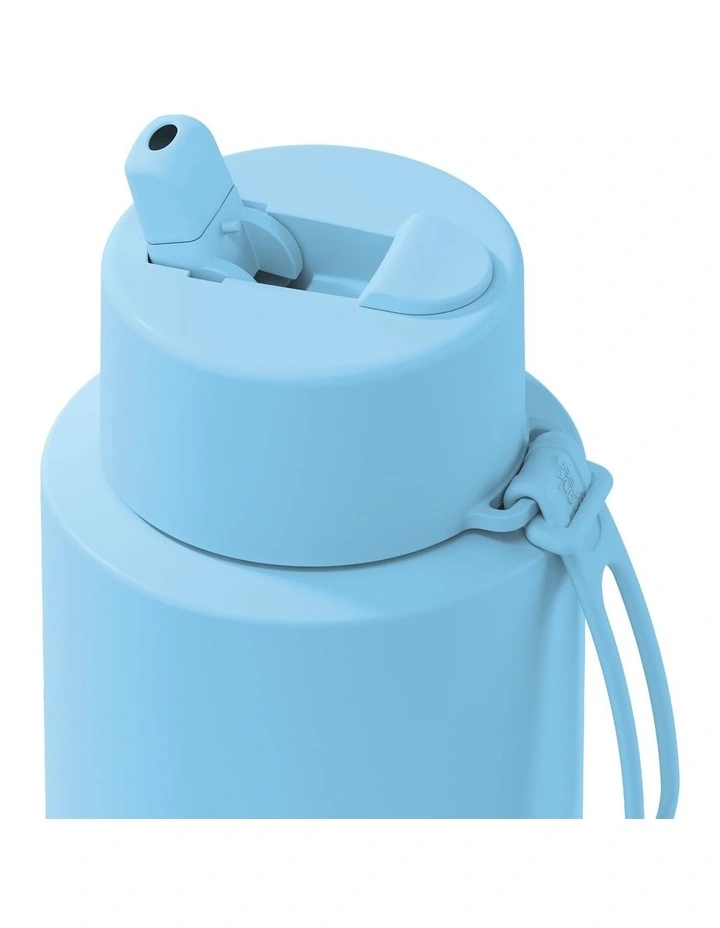 34oz/1L Stainless Steel Reusable Bottle Sky Blue with Flip Straw Lid image 3