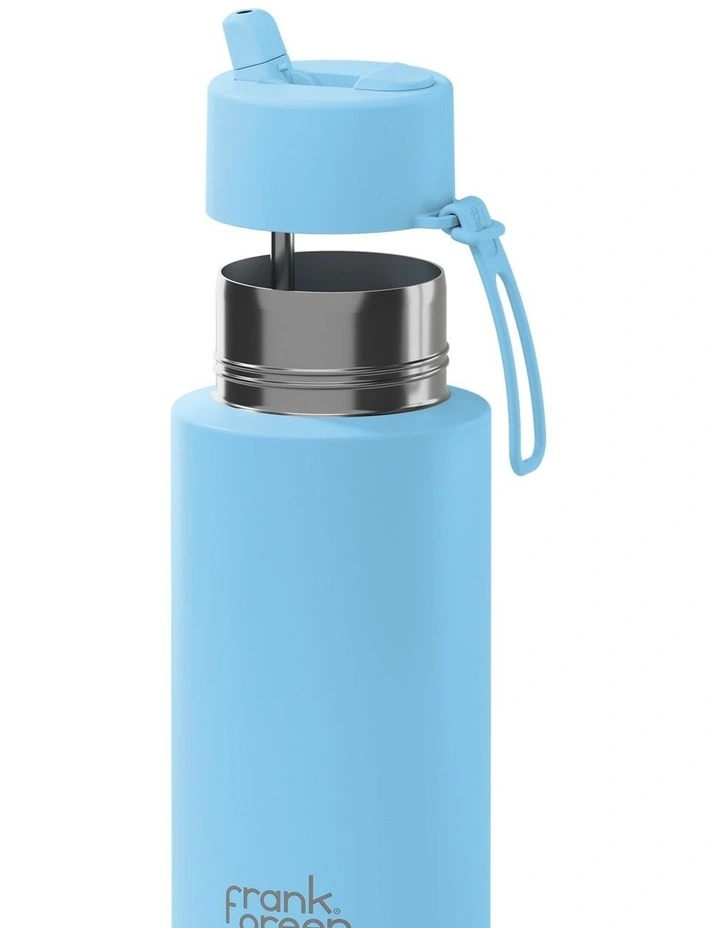 34oz/1L Stainless Steel Reusable Bottle Sky Blue with Flip Straw Lid image 4