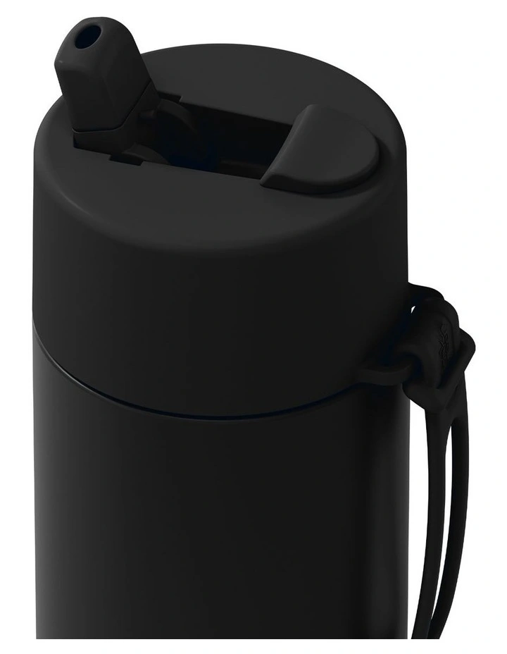 20oz/595ml Stainless Steel Reusable Bottle Midnight with Flip Straw Lid image 3