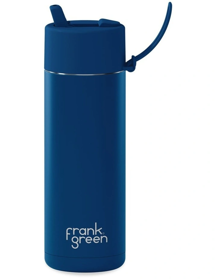 20oz/595ml Stainless Steel Reusable Bottle Deep Ocean with Flip Straw Lid image 1