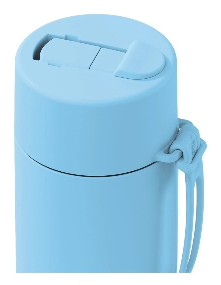 20oz/595ml Stainless Steel Reusable Bottle Sky Blue with Flip Straw Lid image 2