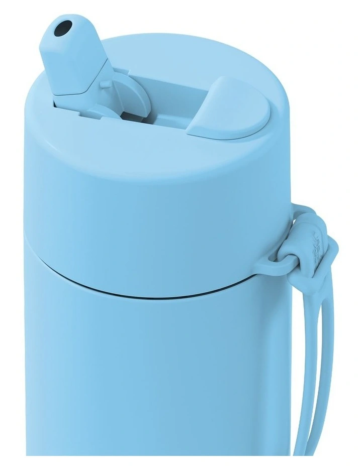 20oz/595ml Stainless Steel Reusable Bottle Sky Blue with Flip Straw Lid image 3