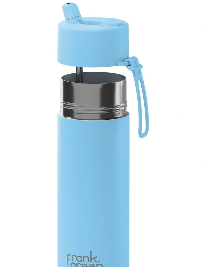 20oz/595ml Stainless Steel Reusable Bottle Sky Blue with Flip Straw Lid image 4