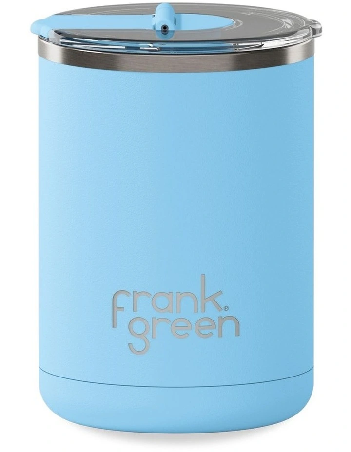 12oz/355ml Coffee Cup with Hinged Screw Lid Sky Blue image 1