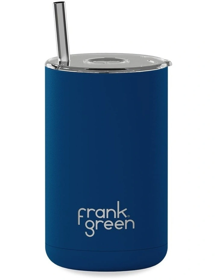 15oz/425m Iced Coffee Cup with Straw Deep Ocean image 1