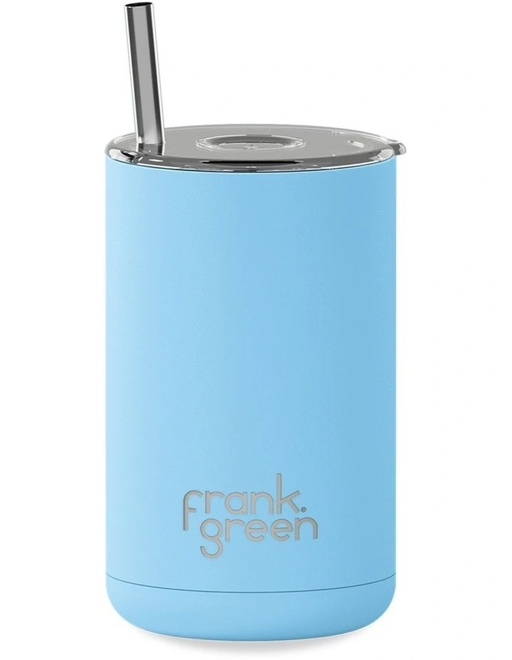 15oz/425ml Iced Coffee Cup with Straw Sky Blue image 1