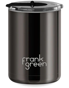 12oz/355ml Stainless Steel Coffee Cup with Hinged Screw Lid Shadow Chrome