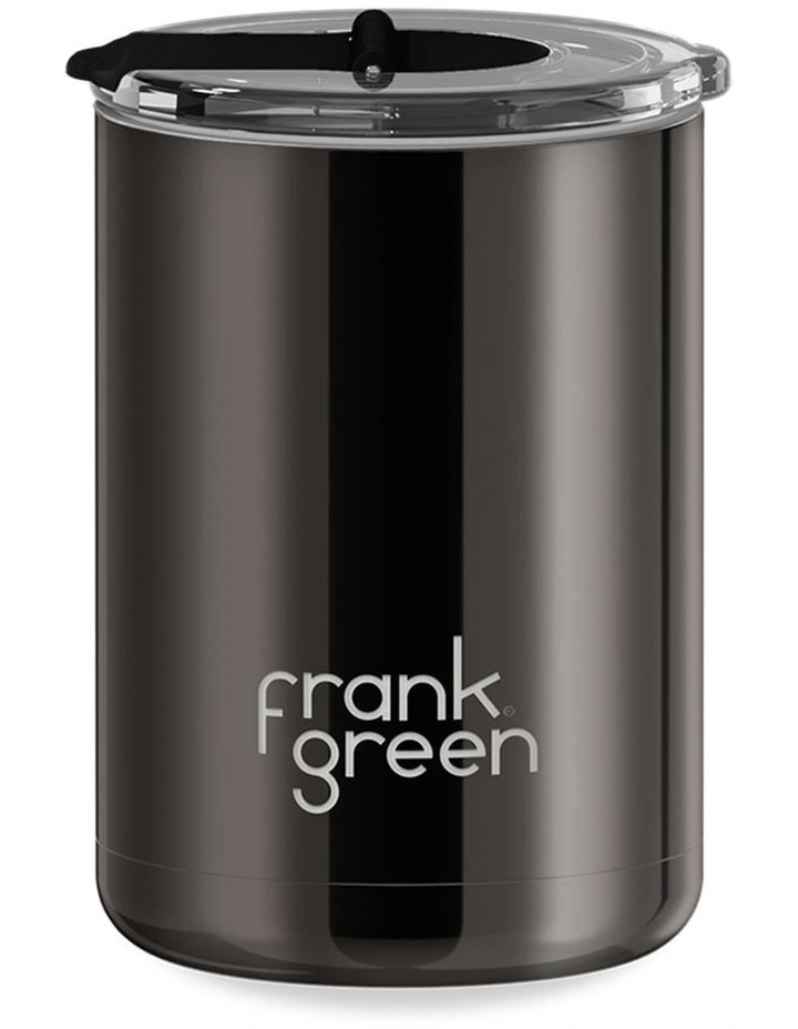 12oz/355ml Stainless Steel Coffee Cup with Hinged Screw Lid Shadow Chrome image 1