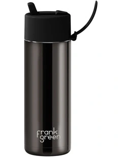 20oz/595ml Stainless Steel Reusable Bottle with Flip Straw Lid Shadow Chrome