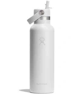 21oz Standard Flex Straw Cap in White