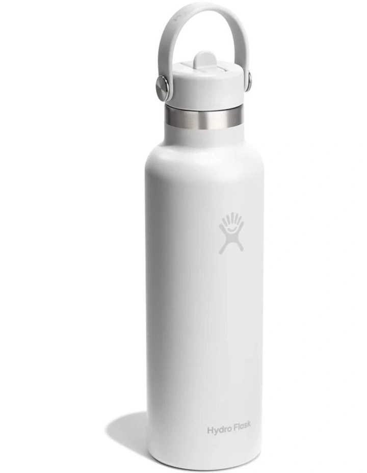 21oz Standard Flex Straw Cap in White image 2