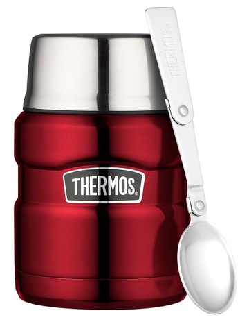 Stainless King Vacuum Insulated 470ml Flask in Red