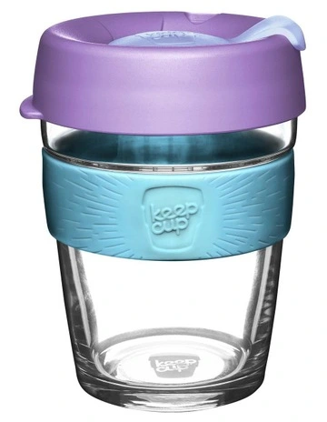 Brew, Reusable Glass Cup, Moonlight, M 12oz / 340ml