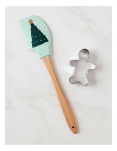 Christmas Spatula and Cookie Cutter Set of 2 in Green