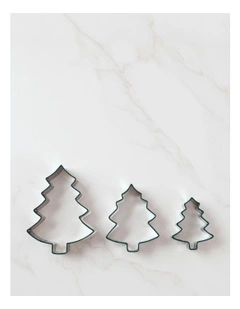 Christmas Tree Cookie Cutter Set of 3 in Green