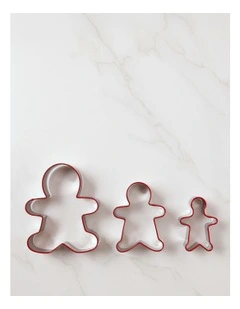 Gingerbread Cookie Cutter Set of 3 in Red