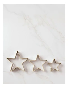 Christmas Star Cookie Cutter Set of 3 in Red