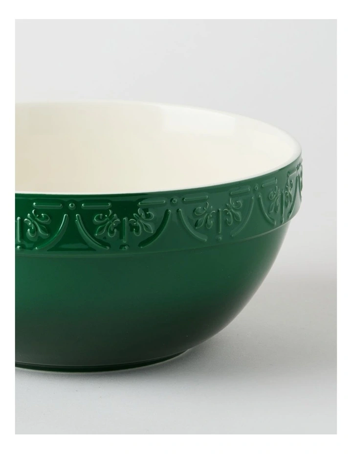 Fleur de Lis Mixing Bowl 26cm Green image 2