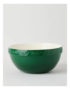 Fluer De Lis Mixing Bowl 29cm Green