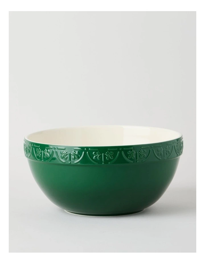 Fluer De Lis Mixing Bowl 29cm Green image 1