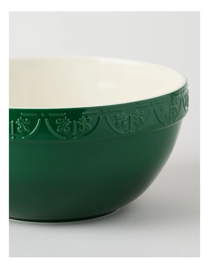 Fluer De Lis Mixing Bowl 29cm Green image 2