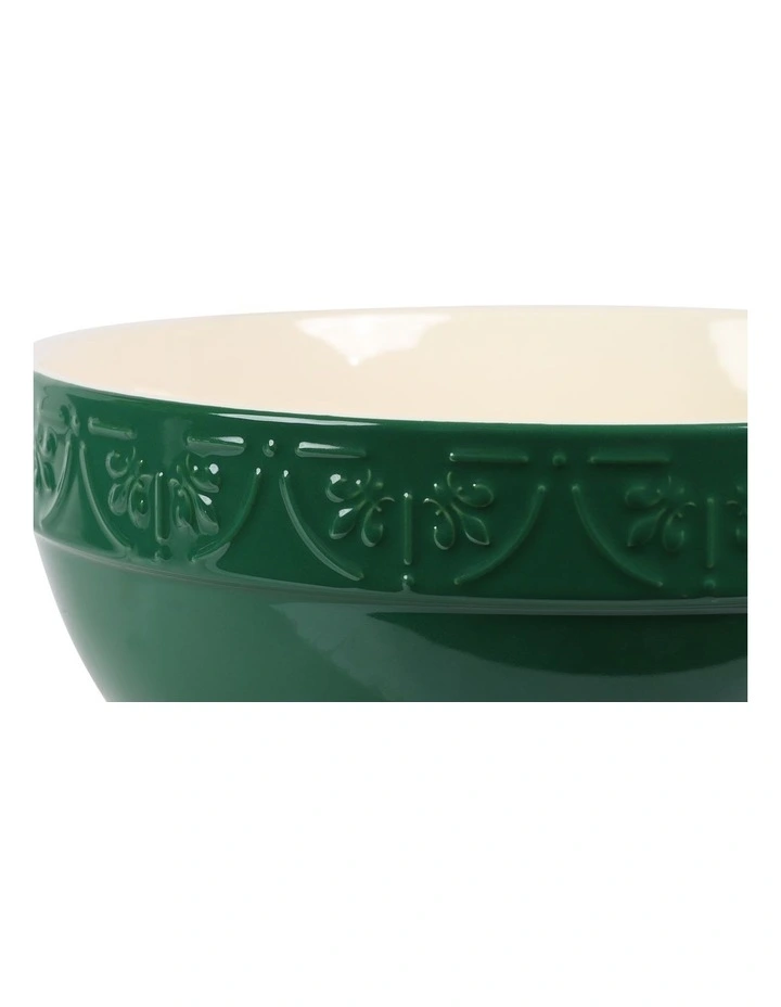 Fluer De Lis Mixing Bowl 29cm Green image 1