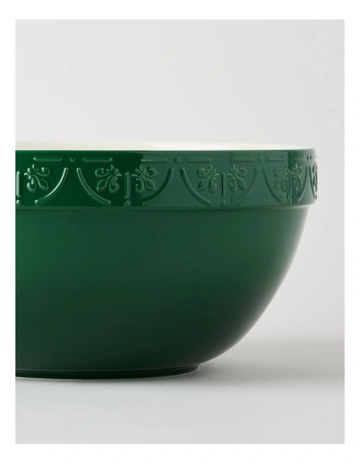 Fluer De Lis Mixing Bowl 29cm Green image 3