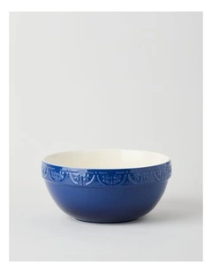 Fleur de Lis Mixing Bowl 26cm Blue