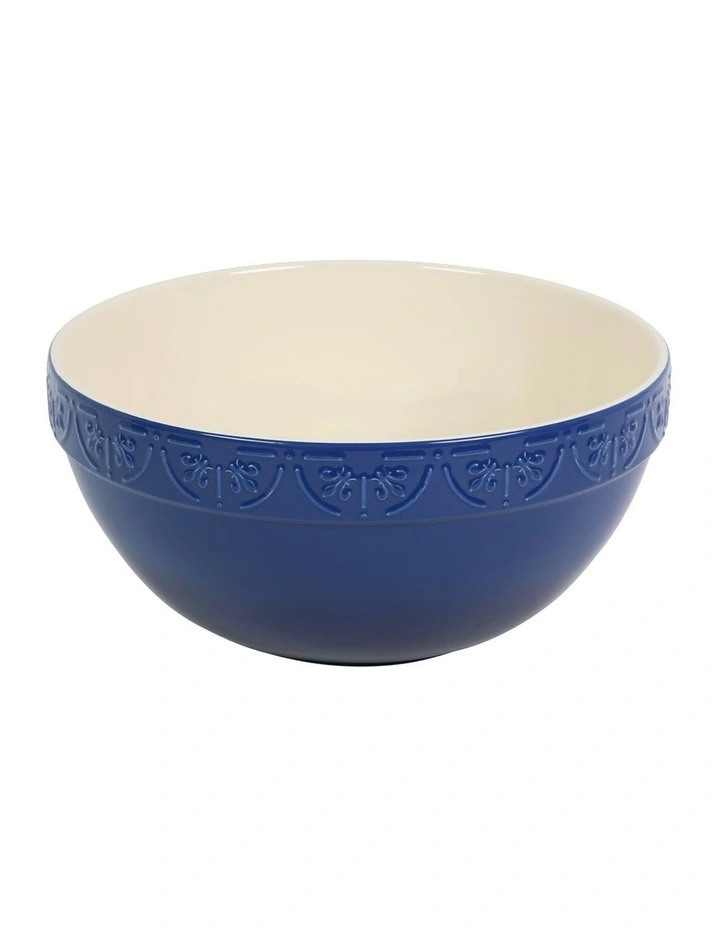 Fleur de Lis Mixing Bowl 26cm Blue image 1