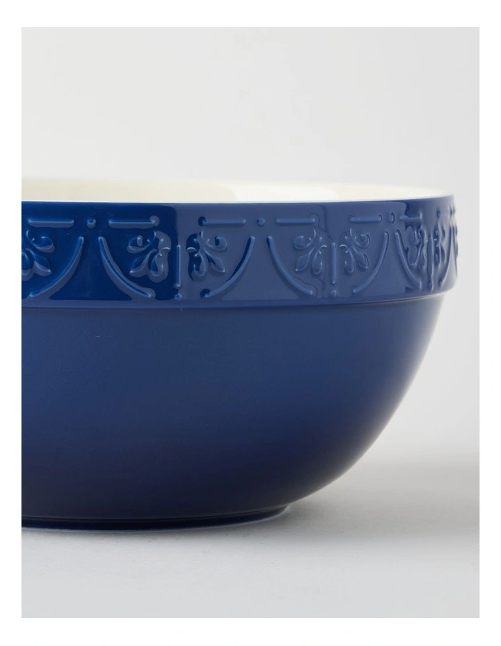 Fleur de Lis Mixing Bowl 26cm Blue image 3