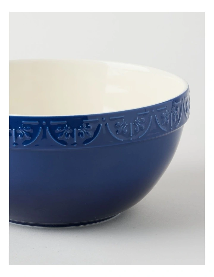 Fluer De Lis Mixing Bowl 29cm Blue image 2