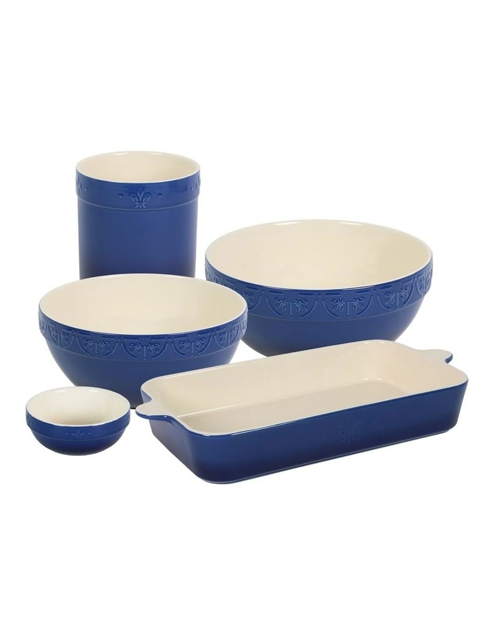 Fleur de Lis Prep Bowl 10cm Blue image 2