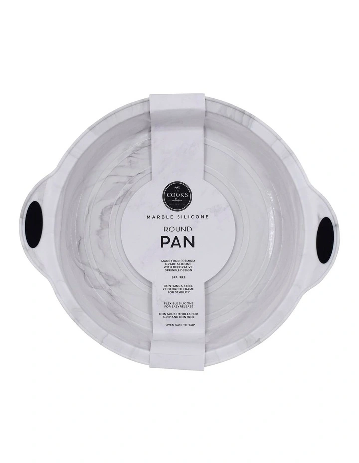 Round Silicone Pan 22cm in White Marble image 2