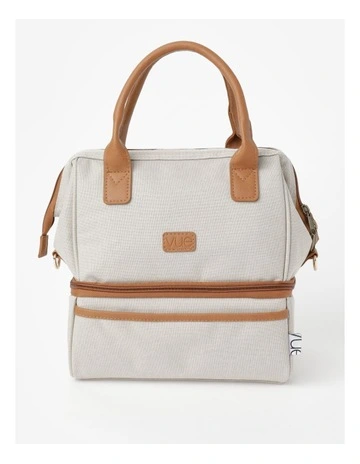 Double Layer Lunch Bag in Beige