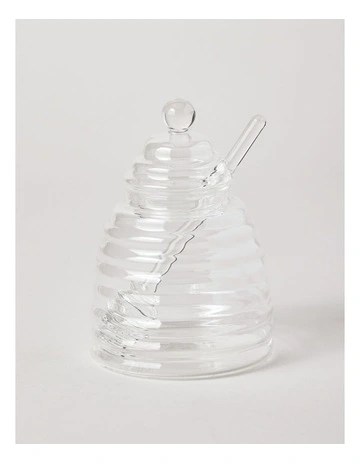 Glass Honey Pot in Clear