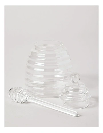Glass Honey Pot in Clear