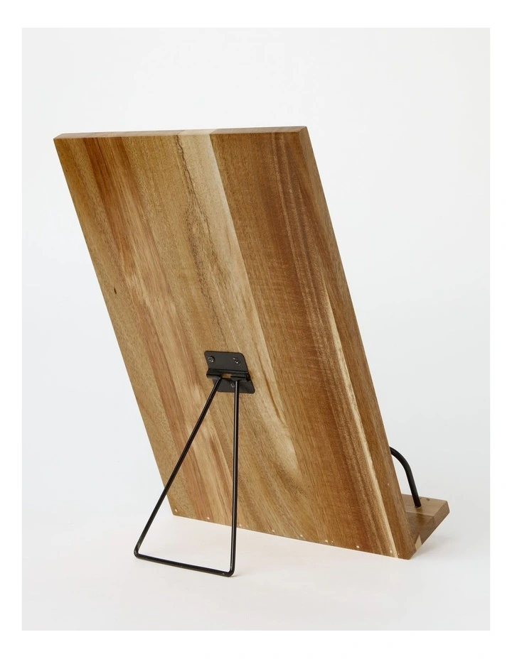 Acacia Wood Recipe Holder in Natural image 2