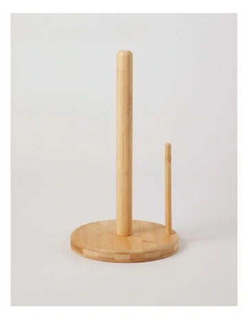 Bamboo Paper Towel Holder in Natural