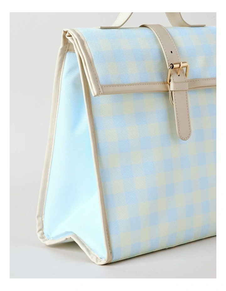 Flap Lunch Bag in Blue image 2