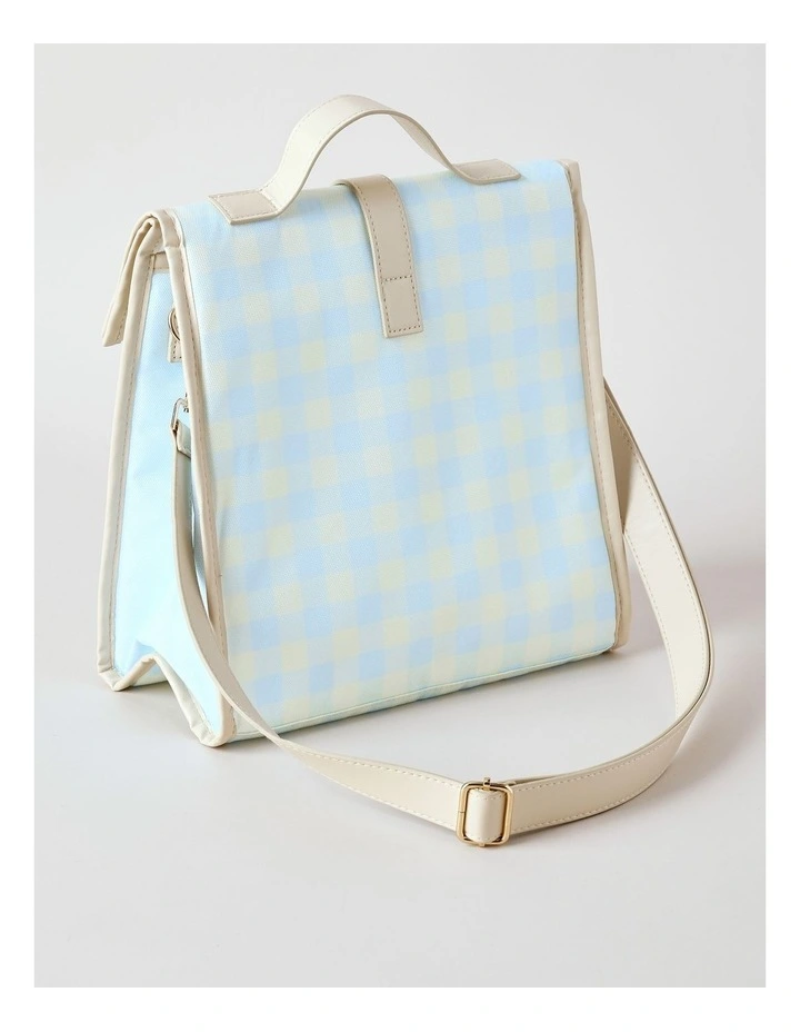 Flap Lunch Bag in Blue image 3