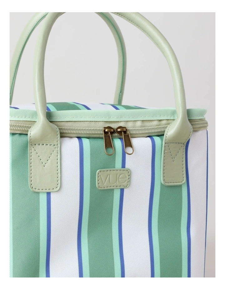 Square Lunch Bag in Green Stripe image 2