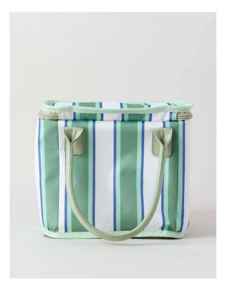 Square Lunch Bag in Green Stripe image 3