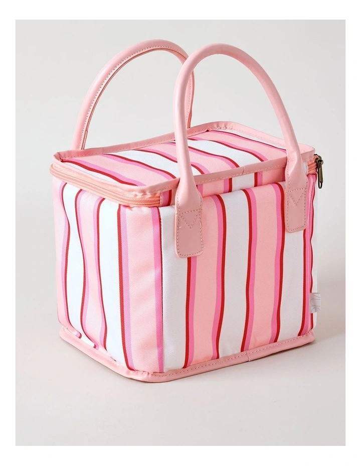 Square Lunch Bag in Pink Stripe image 3