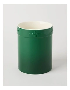 Fleur De Lis Utensil Holder Green
