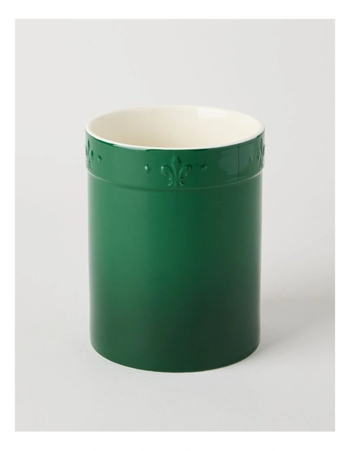 Fleur De Lis Utensil Holder Green image 1