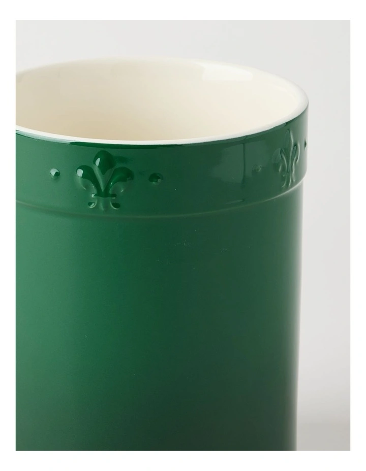 Fleur De Lis Utensil Holder Green image 2