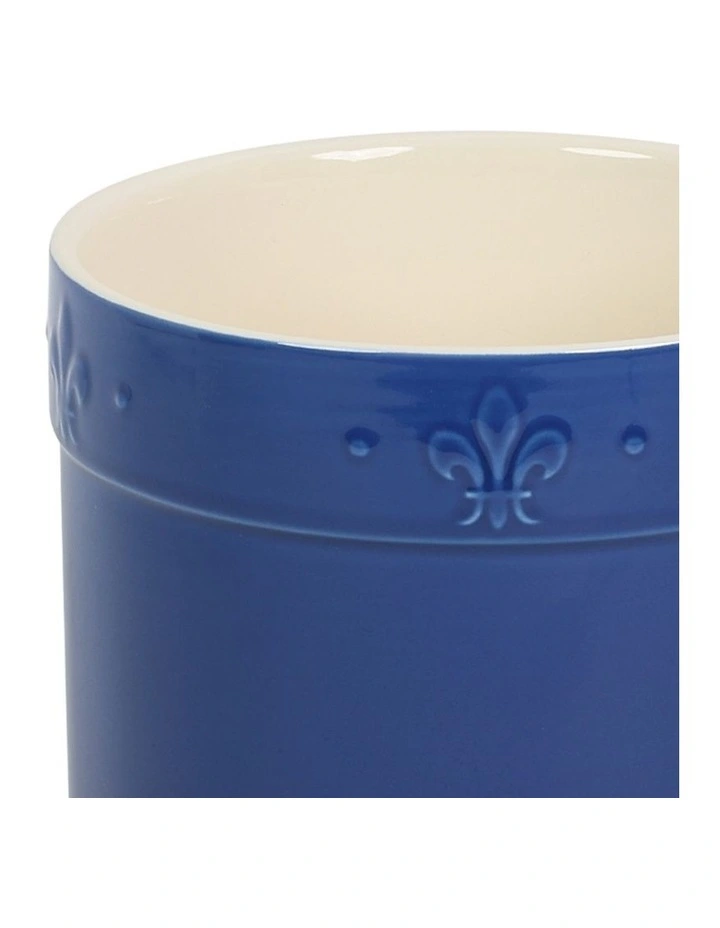 Fleur de Lis Utensil Holder Blue image 2