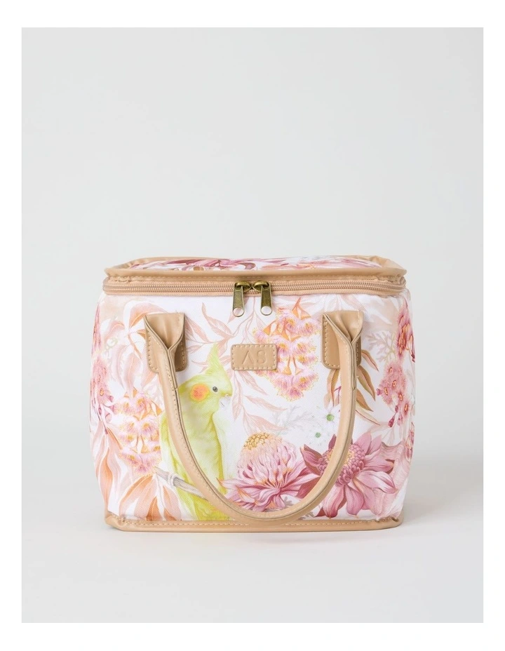 Lauren Stringini Art Series Square Lunch Bag in Cockatiel Print image 1