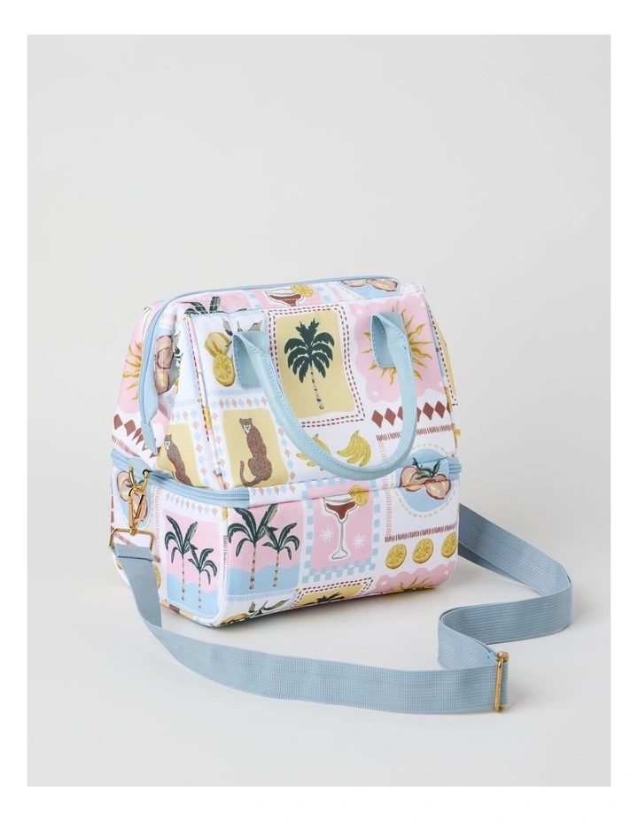 Double Layer Lunch Bag in Tropical image 2