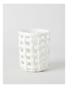 Woven Ceramic Utensil Holder Large